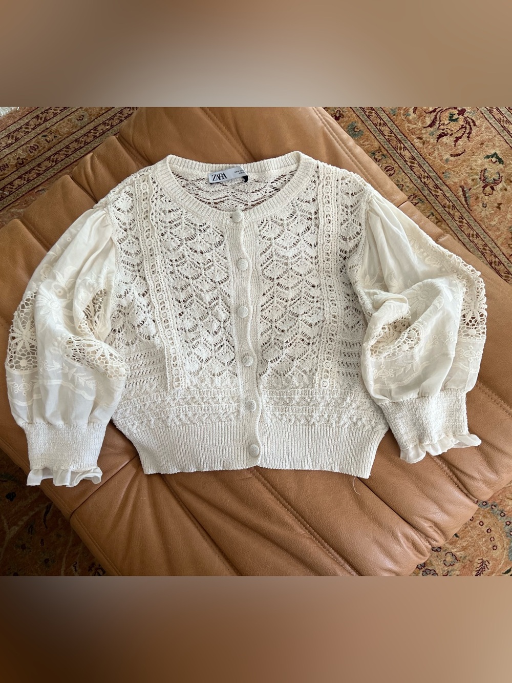 Zara button front blouse/cardigan